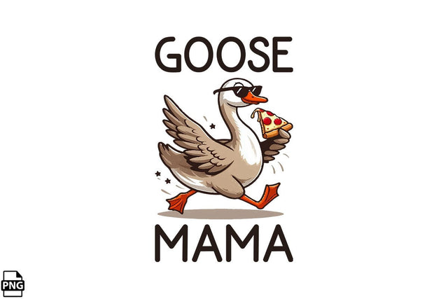 Goose Mama Mother's Day PNG Clipart Printable File Sublimation Creativedesigntee 