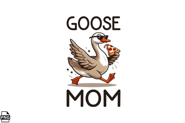 Goose Mom Mother's Day PNG Clipart Printable File Sublimation Creativedesigntee 