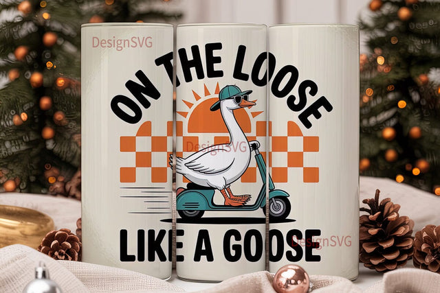 Goose on the Loose 20oz Tumbler Sublimation DesignSVG 