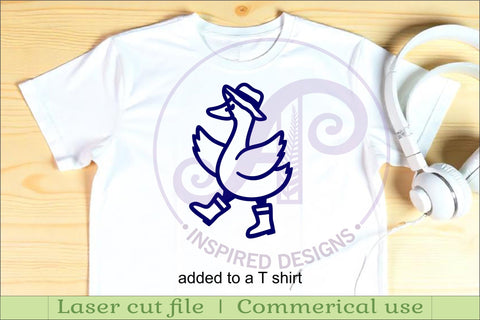 Goose outline shapes laser cut wall art SVG APInspireddesigns 