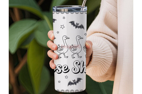 Goose Sheet Halloween 20oz Tumbler Wrap Sublimation DesignSVG 