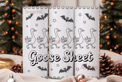 Goose Sheet Halloween 20oz Tumbler Wrap Sublimation DesignSVG 