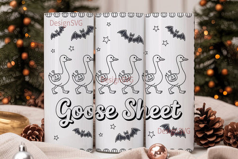 Goose Sheet Halloween 20oz Tumbler Wrap Sublimation DesignSVG 