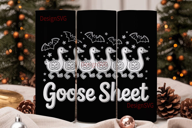Goose Sheet Halloween 20oz Tumbler Wrap Sublimation DesignSVG 