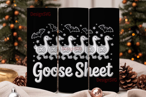 Goose Sheet Halloween 20oz Tumbler Wrap Sublimation DesignSVG 