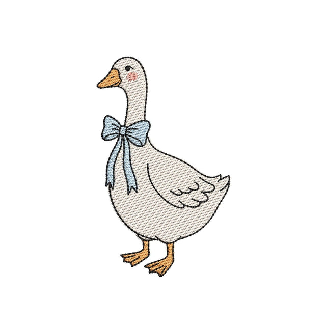 Goose with Blue Bow Machine Embroidery Design, 4 sizes, Instant Download Embroidery/Applique DESIGNS Nino Nadaraia 