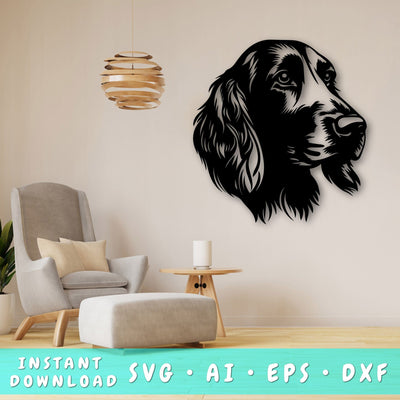 Gordon Setter Laser SVG Cut File, Gordon Setter Glowforge File, Gordon Setter DXF, Gordon Setter Wall Art SVG SVG HappyDesignStudio 