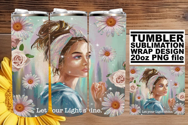 Gorgeous 20oz tumbler wrap, ideal for personalized projects! , Woman Sublimation afrosvg 