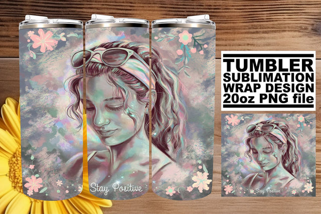 Gorgeous 20oz wrap, designed for sublimation prints! , Woman Sublimation afrosvg 