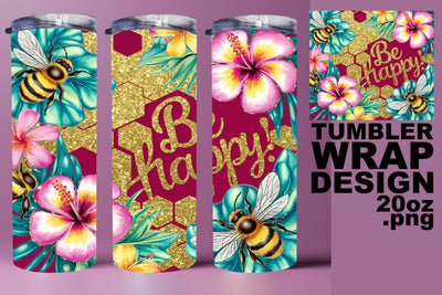 Gorgeous 20oz wrap, vibrant PNG for drinkware! , Bee Sublimation HoodArtCraft 