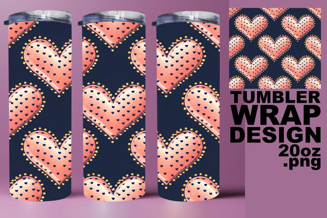 Gorgeous 20oz wrap, vibrant PNG for sublimation! , Heart Sublimation HoodArtCraft 