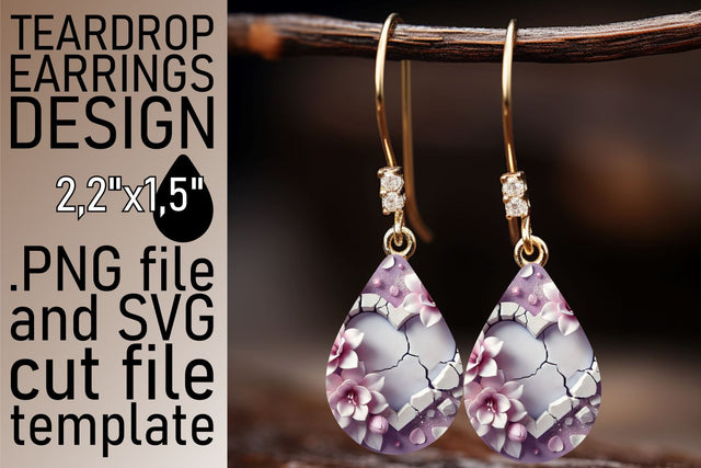 Gorgeous artwork, perfect for sublimation earrings! , 3D Heart Sublimation afrosvg 