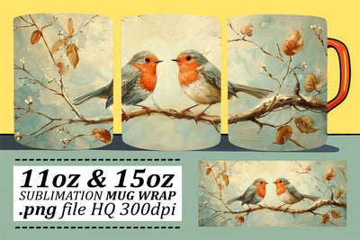 Gorgeous Bird Art Wrap – 11oz & 15oz Mug Sublimation Sublimation afrosvg 