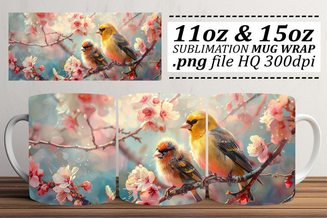 Gorgeous Bird Mug Wrap – 11oz & 15oz Sublimation Artwork Sublimation afrosvg 