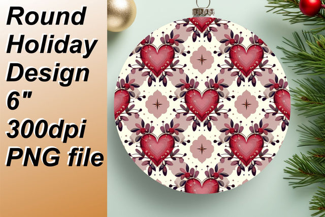 Gorgeous circle designs for beautiful keychains, ignite your projects., Heart Sublimation HoodArtCraft 