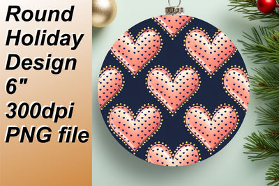 Gorgeous circle PNG files for stunning keychains, inspire your projects., Heart Sublimation HoodArtCraft 