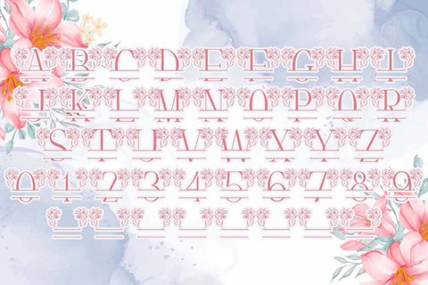Gorgeous Floral Line Monogram Font Dm Letter Studio 