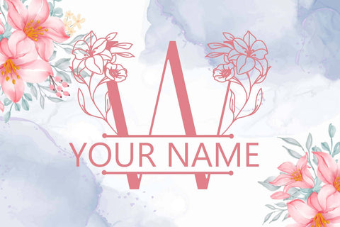Gorgeous Floral Line Monogram Font Dm Letter Studio 