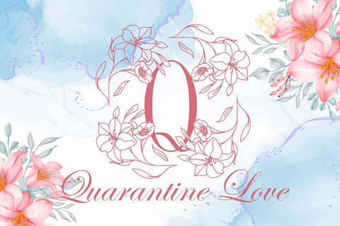 Gorgeous Floral Monogram Font Dm Letter Studio 