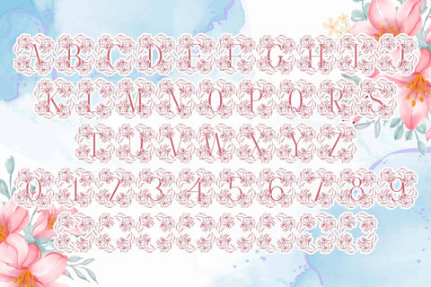 Gorgeous Floral Monogram Font Dm Letter Studio 