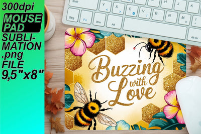 Gorgeous mouse desk mats, elevate your decor with style! , Bee Sublimation HoodArtCraft 