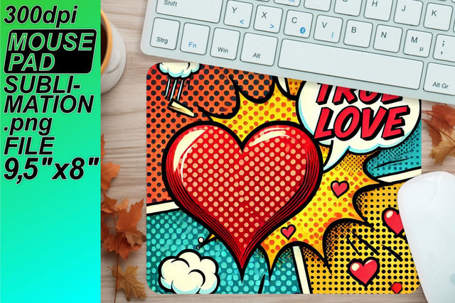 Gorgeous mouse pad PNGs, elevate your crafting experience! , 3D Heart Sublimation HoodArtCraft 