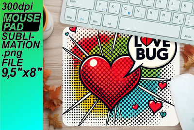 Gorgeous mouse pad PNGs, ideal for crafting projects! , 3D Heart Sublimation HoodArtCraft 