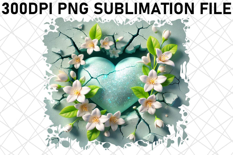 Gorgeous PNG designs for memory books, cherish moments! , 3D Heart Sublimation afrosvg 