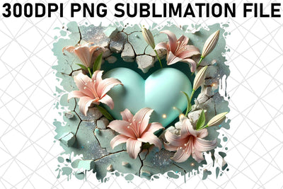 Gorgeous PNG images for oven mitts, elevate cooking! , 3D Heart Sublimation afrosvg 