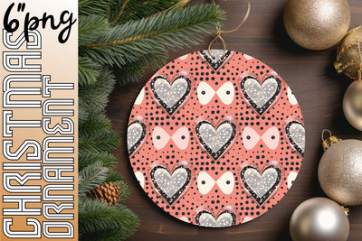 Gorgeous round designs for delightful keychains, craft with enthusiasm., Heart Sublimation HoodArtCraft 