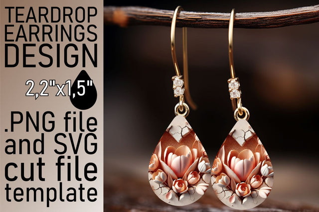 Gorgeous sublimation design, ideal for earrings! , 3D Heart Sublimation afrosvg 