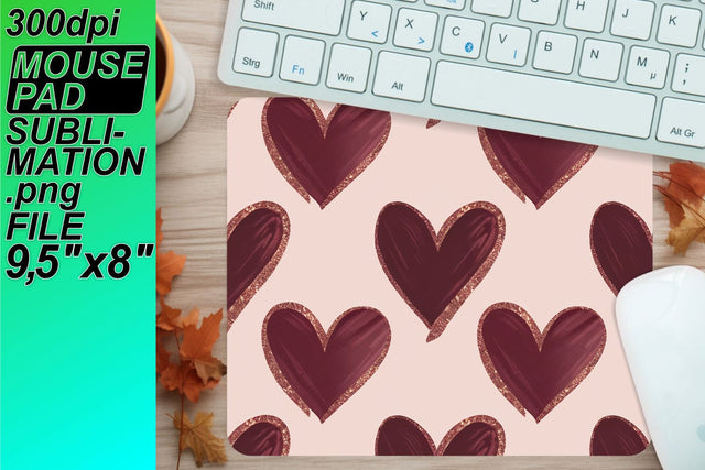 Gorgeous sublimation designs for your mouse desk! , Heart Sublimation HoodArtCraft 