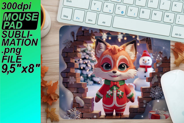 Gorgeous sublimation-ready mouse mats, transform your space! , Xmas Sublimation HoodArtCraft 