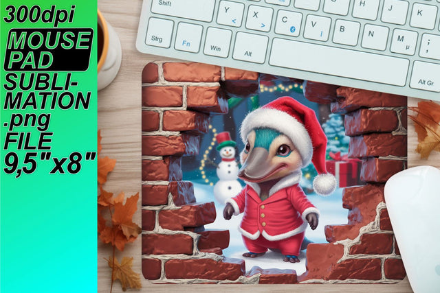 Gorgeous sublimation-ready mouse pads, elevate your space! , Xmas Sublimation HoodArtCraft 