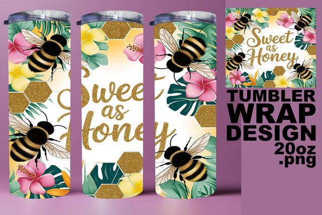 Gorgeous tumbler design, perfect for sublimation! , Bee Sublimation HoodArtCraft 