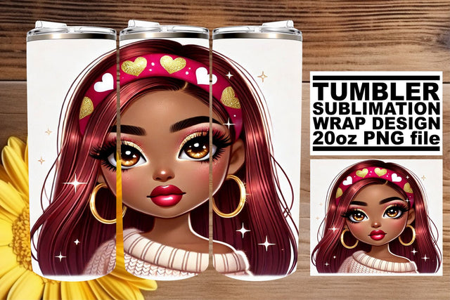 Gorgeous tumbler wrap, designed for high-quality prints! , Love Girl Sublimation afrosvg 