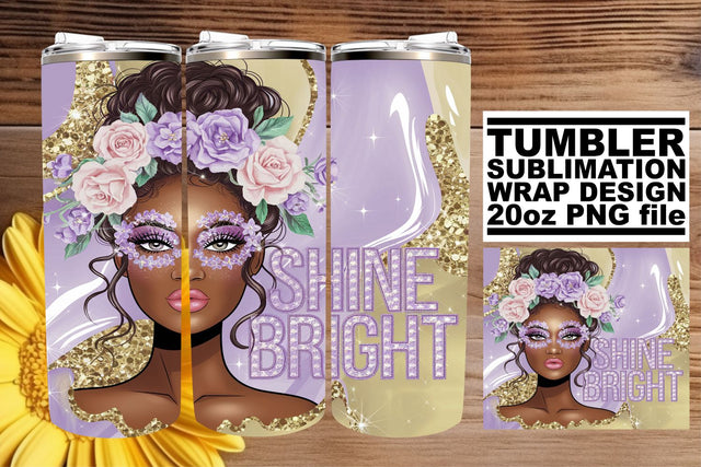 Gorgeous tumbler wrap, designed for your unique style! , Afro Woman Sublimation afrosvg 