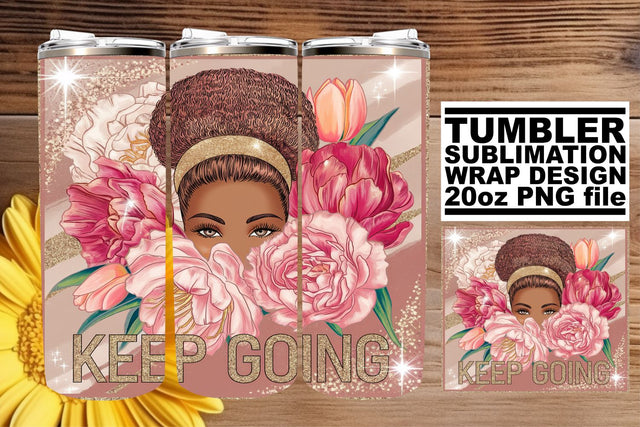 Gorgeous tumbler wrap, elevate your drinkware collection! , Afro Woman Sublimation afrosvg 