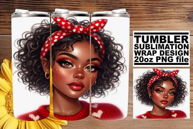 Gorgeous tumbler wrap, elevate your drinkware collection! , Love Girl Sublimation afrosvg 