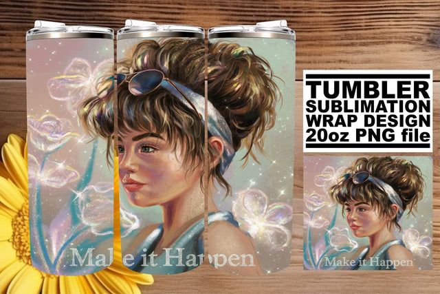 Gorgeous tumbler wrap, great for memorable gifts! , Woman Sublimation afrosvg 