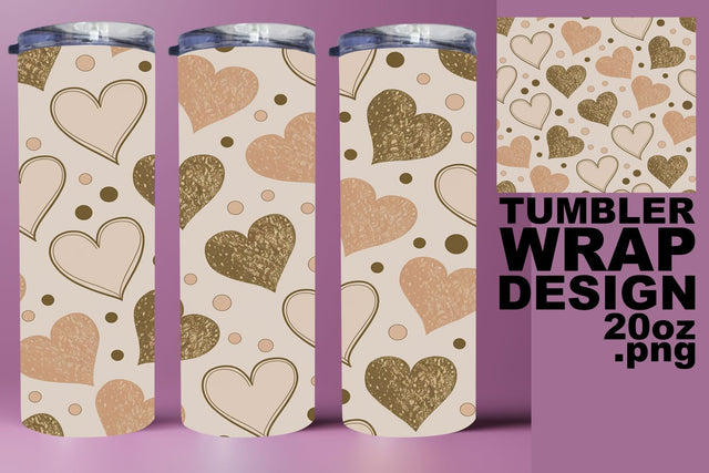 Gorgeous tumbler wrap, perfect for DIY adventures! , Heart Sublimation HoodArtCraft 