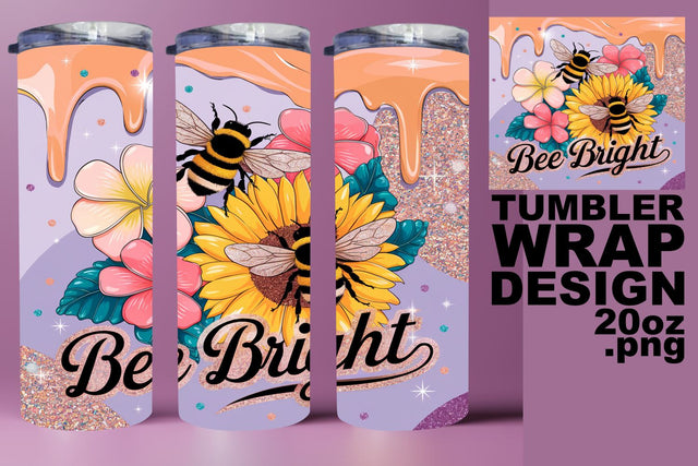 Gorgeous wrap, perfect for custom tumbler designs! , Bee Sublimation HoodArtCraft 