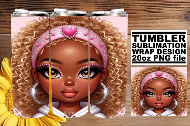 Gorgeous wrap, perfect for enhancing your drinkware! , Love Girl Sublimation afrosvg 