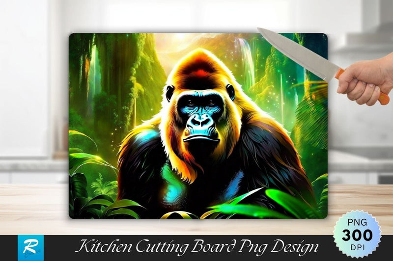Gorilla Background Cutting Board Sublimation Regulrcrative 