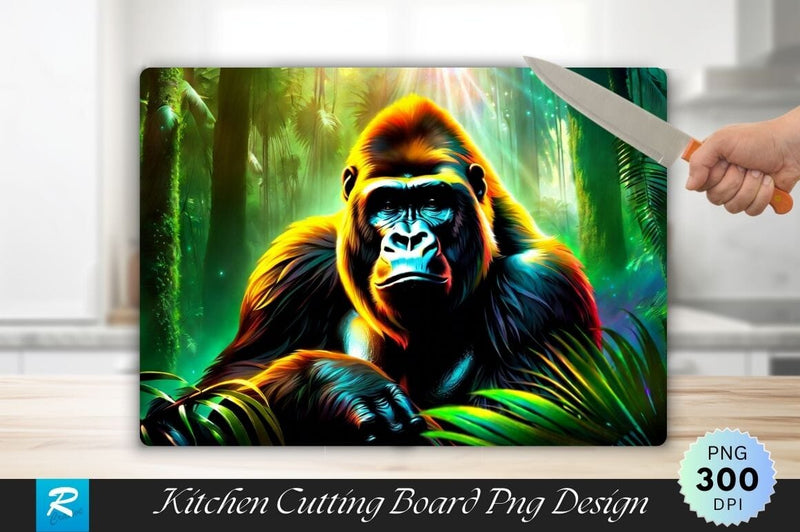 Gorilla Background Cutting Board Sublimation Regulrcrative 