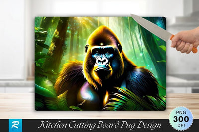 Gorilla Background Cutting Board Sublimation Regulrcrative 