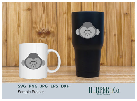 Gorilla SVG PNG Cut EPS File SVG HarperNCo 