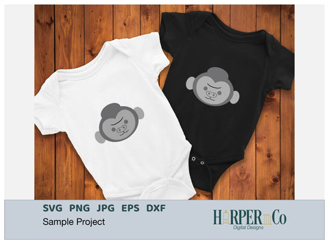 Gorilla SVG PNG Cut EPS File SVG HarperNCo 