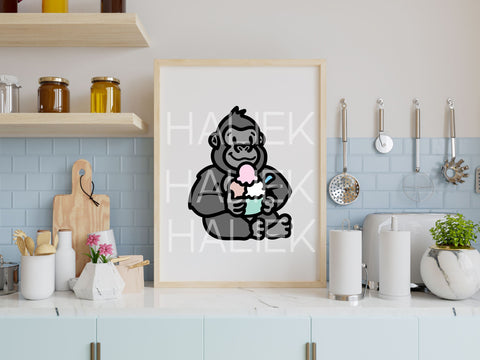 Gorillas SVG Design Set SVG HalieKStudio 