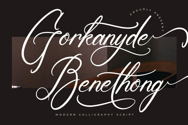Gorkanyde Benethong - Modern Calligraphy Script Font Letterena Studios 